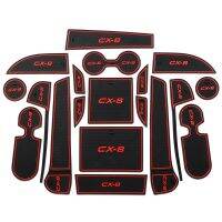 19pcs For Mazda CX-8 CX8 CX 8 Rubber Car Door Groove Mat Anti-slip Cup Pad Interior Decoration Gate Slot Pad Accessories Styling