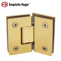 Glass Door Bathrooms Gold Stainless Steel 304 Wall Mount Black Glass Shower Door Hinge (135 Degrees is open)