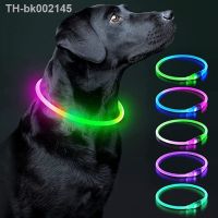 №✥☌ Luminous Dog Collar Light Charge Cat Necklace Led Fashion Flashing DIY Glowing Safety Collar for Dogs Nighttime Pet Accessorie