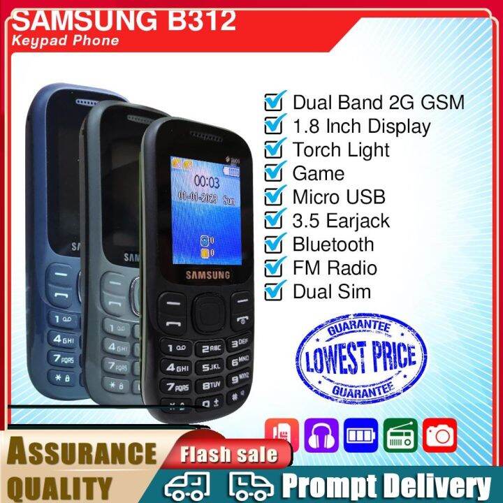 【Active price】 Samsung B312 Dual Sim Basic Phone Keypad Phone 800mAh ...