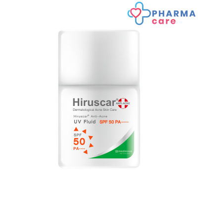 Lot ใหม่ล่าสุด แถมกระเป๋าผ้า Hiruscar Anti Acne UV Fluid SPF 50 PA ++++ 25 ml. ฮีรูสการ์ แอนตี้ แอคเน่  ยูวี ฟลูอิด  เอสพีเอฟ 50 พีเอ ++++  ขนาด 25 มล.  [pharmacare]