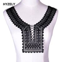 Black Embroidery Lace Fabric Neckline Collar  Trim Lace Decor Fabric Evening Dress Appliques DIY Sewing Pipe Fittings Accessories