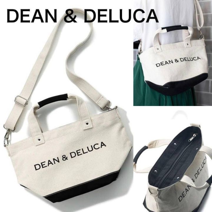 Dean deluca new 2WAY handbag shoulder bag canvas sling bag with zipper ...