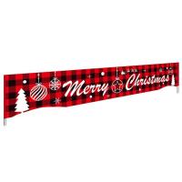 Merry Christmas Banner Merry Christmas Garland Beautiful Design With Bright Colors And Merry Christmas Lettering for Patio Cafe Balcony Company charitable