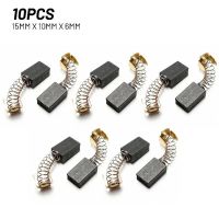 10 Pcs 15mm X 10mm X 6mm Motor Carbon Brushes For Electric Hammer Electric Drill Angle Grinder Power Tool Accessories Rotary Tool Parts Accessories