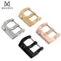 MAIKES Stainless Steel Watch Clasp 16mm 18mm 20mm 22mm 24mm Black Silver Rose Gold Watch Buckle For Watch band Straps