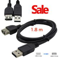 1.8m USB 2.0 High Speed Cable EXTENSION Lead A Male Plug to Female Socket