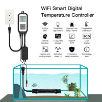 Loviver Wifi ตัวควบคุมอุณหภูมิเครื่องวัดอุณหภูมิตู้ปลาสำหรับเครื่องทำความร้อนในตู้ปลาและ Cooler, Great สำหรับพืช,Incubation,เรือนกระจก,ตู้ปลา