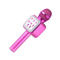 Rechargeable Adjustable Reverberation Handheld K Portable LED Lights Wireless Microphone 5.0 Karaoke Speaker