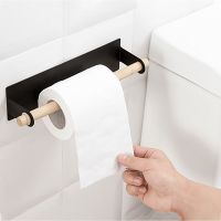 Tissue Hanger Kitchen Self-adhesive Roll Paper Holder Towel Storage Rack Cabinet Hanging Shelf Bathroom Storage Rack Organizer