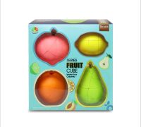 Newest FanXin Fruit Magic Cube Pack Professional Stickerless Pear Orange Peach Cube Puzzle Game Speed Cubing Funny Toys