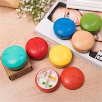 Mini 4 Slot Healthy Care Pill Box Medicine Drugs Tablet Holder Sort Storage Case Round Storage Box Organizer Pill Container Medicine  First Aid Storag