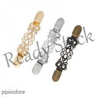 【hot sale】 ❃♘ B36 Woman fashion retro alloy vortex brooch buckle belt diamond scarf clip anti-glare cardigan tightening clip pin