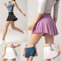 [ สินค้ามีในสต็อก ] Sport skirt กางเกงกระโปรงออกกำลังกาย กระโปรงเทนนิส มีซับกางเกง เนื้อผ้าระบายอากาศได้ดี สวมใส่สบาย YOGA-025 (DK09)