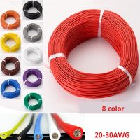 (Speedy electronic)24AWG 26AWG 22AWG 20AWG ขนาด50เมตร,28AWG สาย30AWG เคเบิลยืดหยุ่นได้สายทดสอบอุณหภูมิสูง