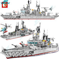 RCTOWN Sembo Moc ทหารจีน956 Destroyer กองทัพเรือเครื่องบินกองทัพเรือรบขนาดใหญ่รุ่นอาคารบล็อกก่อสร้างเด็กเด็กของเล่นของขวัญ