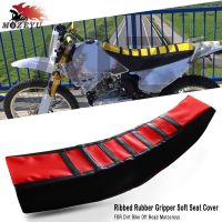 For HUSQVARNA HONDA YAMAHA SUZUKI KAWASAKI Motorcycle Pro Ribbed Rubber Gripper Soft Seat Cover Dirt Bike Off Road Motocross