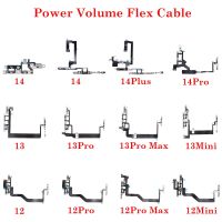 1Pcs ใหม่ Power Flex พร้อมชิ้นส่วนซ่อมที่ยึดโลหะสําหรับ iPhone 12 13 14 Plus mini Por Max ปิดเสียงสวิตช์ปุ่มปรับระดับเสียง Flex