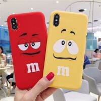 ❍❈✴ Cute candy Cartoon Chocolate Beans Phone Case For iPhone 12 mini 11 Pro X XS MAX XR 7 8 Plus SE2 M m Silicone Soft Cover Coque