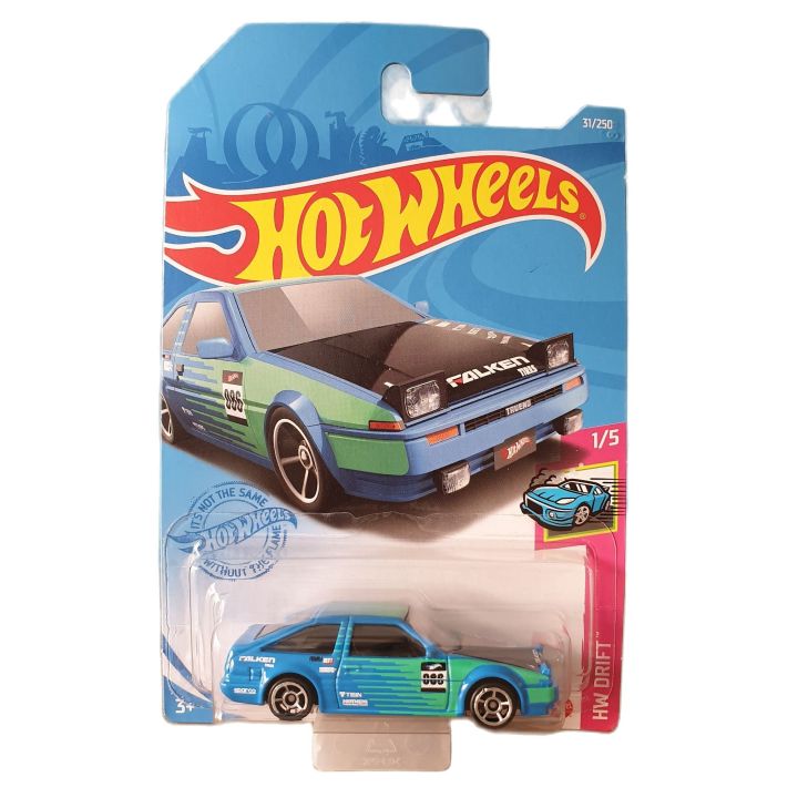 โมเดลรถเหล็ก-hot-wheels-toyota-ae86-sprinter-trueno-hw-drift-1-5-blue-สีน้ำเงิน-31-250-โมเดลรถสะสม