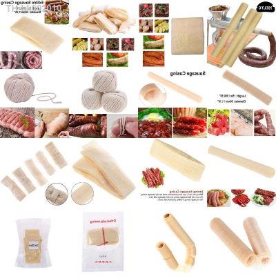 ☍ Collagen Protein Casings Sausage Ham Home Kitchen Dining Tool Butchers Cotton Twine Meat Prep Trussing Turkey Barbecue String