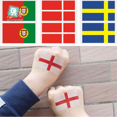Hot sale Environmental Tattoo Stickers European Cup Face Flag Tatoo Of England Portugal Denmark Sweden Flag Tattoos Electrical Connectors