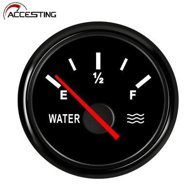 52มิลลิเมตรรถยนต์เรือวัดระดับน้ำ0 ~ 190ohm ถังน้ำตัวบ่งชี้ระดับเมตรสำหรับเรืออัตโนมัติ9 ~ 32โวลต์ที่มีแสงไฟ