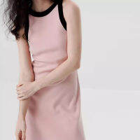 Fashionable Small Incense Wind Line Contrasting Edge Knit Vest Skirt 2023 Summer New Sleeveless Dress