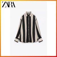 COD 085 Texture Satin Autumn ZARA Style Loose Shirt Silky Womens 7885138 New