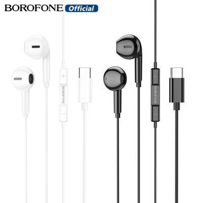 BOROFONE BM71 Type-C หูฟังชนิดใส่ในหูหูฟังดิจิตอลแบบมีสายพร้อมไมโครโฟนชุดหูฟังเพลงแบบไม่สูญเสียสำหรับ Huawei Xiaomi OnePlus โทรศัพท์มือถือ Samsung สำหรับ Ip*d Pro/air พร้อมอินเทอร์เฟซ Type-C