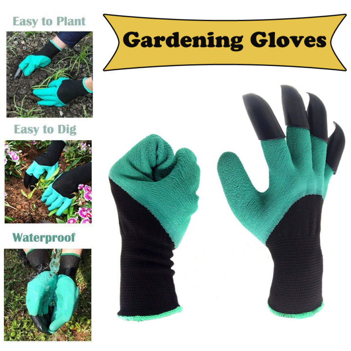 ถุงมือ-ขุดดิน-พรวนดิน-ถุงมือขุดดินทำสวน-ถุงมือขุดดินทำสวน-ถุงมือปลูกต้นไม้-พร้อมกรงเล็บ-garden-gloves