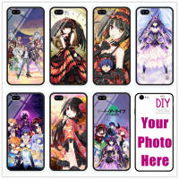 สำหรับ OPPO A5/A3s/Realme C1 วันที่ A LIVE Anime กระจกเทมเปอร์ Hard เคสโทรศัพท์เคสโทรศัพท์ (ยอมรับที่กำหนดเอง)