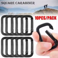 10pcs Square-Ring Carabiners Hooks Clip Keychain Pendant Buckle Outdoor