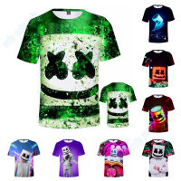 Kids Fashion Marshmello T-shirt Boys Girls Casual Short Sleeve Tees