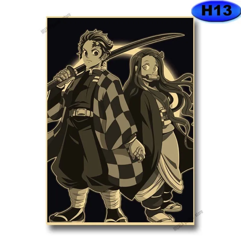 Pôster Card Decorativo Anime Estilo Filme Demon Slayer Attack On Titan  Jujutsu Kaisen Vários Animes Para Quadros Cartaz A4 e A3 Qualidade  Fotográfica