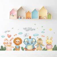 【HOT】 New LD93112 cartoon animal combination childrens bedroom kindergarten wall beautification decoration self-adhesive