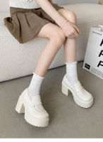 OhBlablaShoes  **NEW**  พร้อมส่ง รองเท้าคัชชู ส้นสูง  เรียบ ชิคสุดๆ  สี IVORY