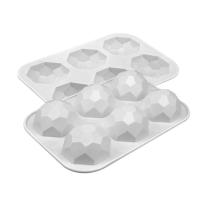 Gemstone Silicone Mold 3D Cake Fondant Mould with 6 Cavities DIY Silicone Baking Mold Nonstick Baking Supplies for Dessert Puddings Cheesecakes Mousse Jelly Muffins Cupcakes carefully