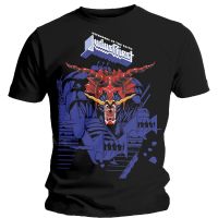 Judas Priest Defenders Blue เสื้อยืดอย่างเป็นทางการ MERCH