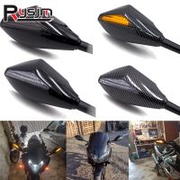 HD 1 Pair Integrated Side Mirrors Rearview Mirror Motorbike Aaccessories Motorcycle LED Turn Signal Mirrors Turn Indicators Mirrors