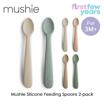 Mushie - Silicone Baby Spoons - 2pcs - Pale Daffodil