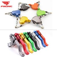 For Kawasaki Z750 Z1000 ZX12R NINJA 650R ER-6F CNC Aluminum Motorcycle Easy Short Stunt Clutch Lever Pull Cable System Kit