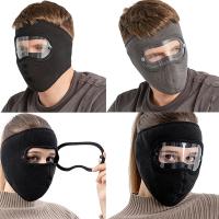 Breathable Full Face Mask with HD Goggles Windproof Anti Dust Motorcycle Balaclava Cycling Ski Fleece Winter Warm Masks