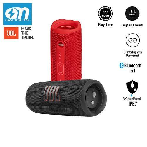 Jbl Flip 6 - ลําโพงบลูทูธ แบบพกพา เสียงทรงพลัง และเบสหนัก IPX7 กันน้ํา ...