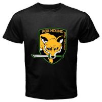 Fashion Popular Fox Hound Foxhound Special Force Metal Gear Solid Black tshirt  U5PQ