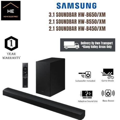 Samsung 2.1 / 3.1 Channel Soundbar HWB450/XM HWB550/XM HWB650/XM