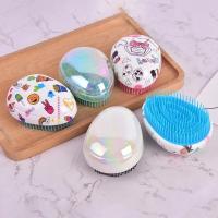 【CC】 Egg Massage Comb Cartoon Print Anti-static Soft Styling Tools Hair