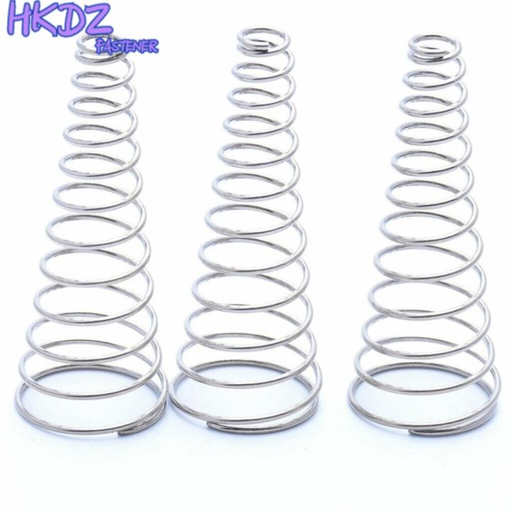 1-2-3-5pcs-tower-springs-conical-cone-compression-spring-304-stainless-steel-taper-pressure-spring-wire-diameter-0-4-0-8mm-spine-supporters