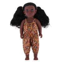 43cm Real Life Vinyl Baby Doll African Newborn Baby Girl Doll Kids Gift Toy