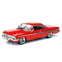 ทั้งหมด1:24 Fast And Furious โดมโมเดลรถโลหะผสมหล่อขึ้นรูป Chevy Impala 1961 J6สำหรับเก็บของขวัญสำหรับเด็ก